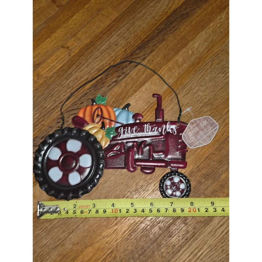 Country Side Products Give Thanks Metal Tractor Wall Decor Fall Harvest Pumpkin